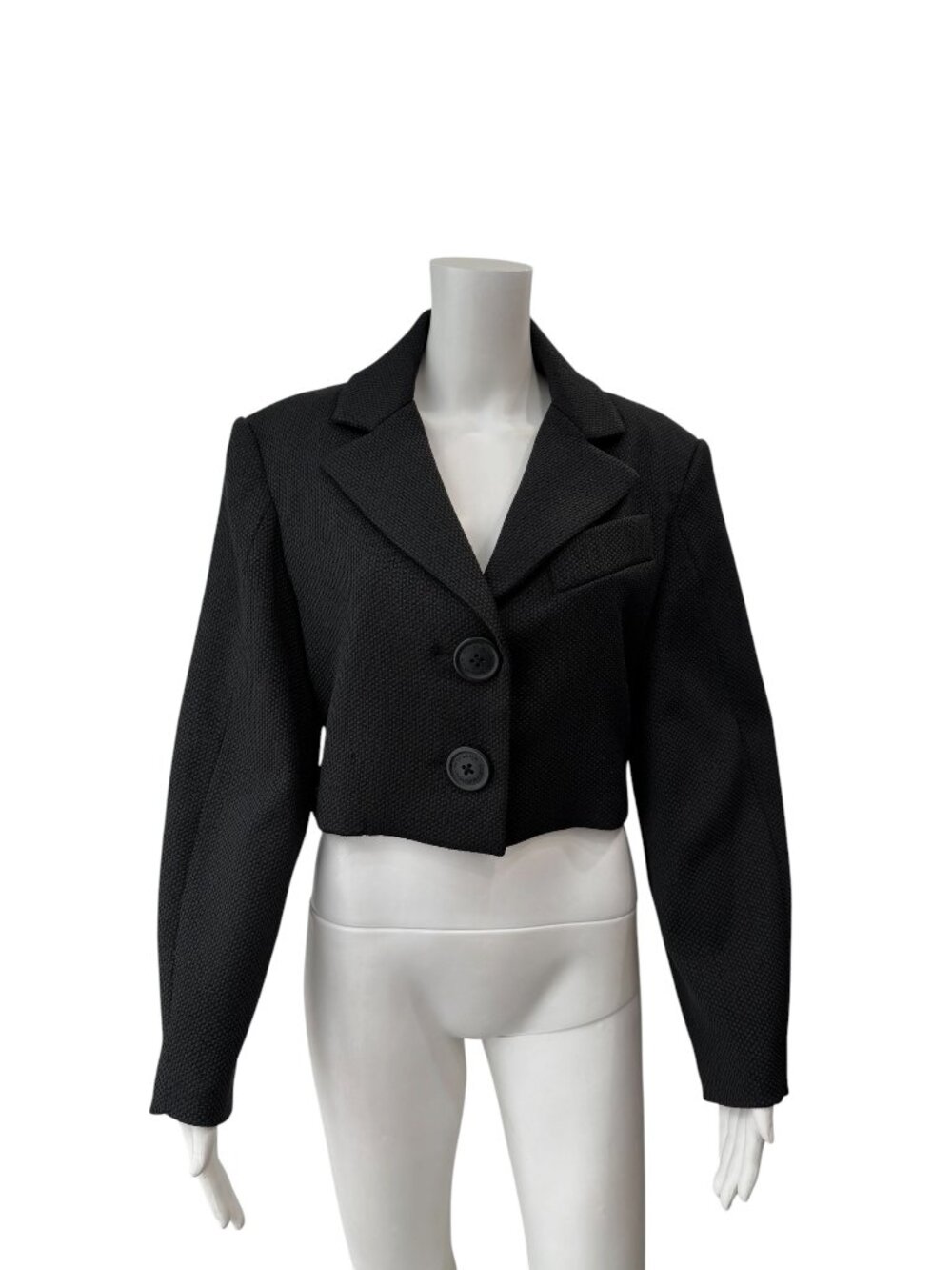 $1175 Vivienne Westwood Anglomania Black Cropped Blazer Jacket size 6/42